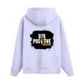 Oversized Hoodie | Unisex Relaxed Fit | 400 GSM Cotton Blend | DTG Printed | Drop Shoulder, Pre-Shrunk | Adults | Personalized | DTG | Bold Typography | Positivity | Self-expression | Everyday | Positive | Positive Vibes - back - Lavender - mockup 2