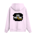 Oversized Hoodie | Unisex Relaxed Fit | 400 GSM Cotton Blend | DTG Printed | Drop Shoulder, Pre-Shrunk | Adults | Personalized | DTG | Bold Typography | Positivity | Self-expression | Everyday | Positive | Positive Vibes - back - Light Baby Pink - mockup 2