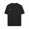 Male Standard Crew T-Shirt | Regular Fit | 100% Cotton DTF Print | Soft, Durable | Men | Personalized | DTF | Bold Typography | Positivity | Self-expression | Everyday | Positive | Positive Vibes - left pocket - Black - mockup 5