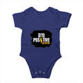 Rompers | Regular Fit Baby & Toddler | Bio-Washed Cotton | Double Stitched, Pre-Shrunk | Unisex | Personalized | DTG | Bold Typography | Positivity | Self-expression | Everyday | Positive | Positive Vibes - front - Royal Blue - mockup 1