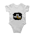 Rompers | Regular Fit Baby & Toddler | Bio-Washed Cotton | Double Stitched, Pre-Shrunk | Unisex | Personalized | DTG | Bold Typography | Positivity | Self-expression | Everyday | Positive | Positive Vibes - back - White - mockup 2