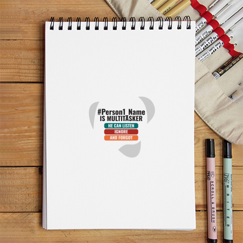 Personalized Humorous Sketchbook Printing for Friend - Everyday Gift