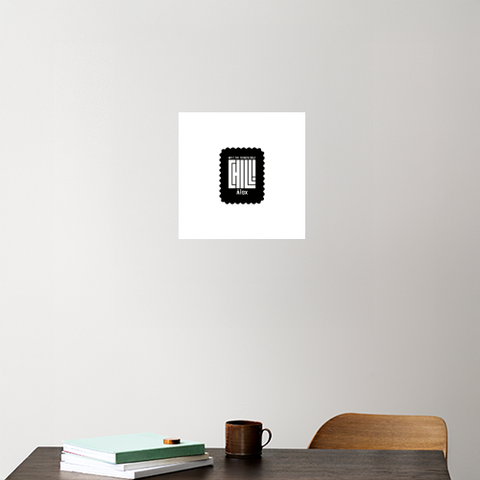 Acrylic Poster | 3mm Glossy Finish | UV Printed | Self-Adhesive Wall Mount | Unisex | Personalized | Bold | Self-expression | Everyday | Calm | Effortless Attitude - front - 8x8Inc - White - mockup 1