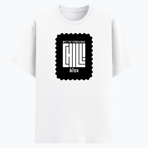 Cotton Stretch T-Shirt (Dtg) | T-Shirts | Him, Her, Unisex | Personalized | DTG | Bold | Self-expression | Everyday | Calm | Effortless Attitude - front - White - mockup 1