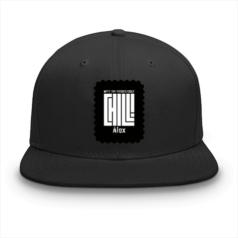 Classic Snapback Cap | Adjustable One-Size | Heavy Cotton DTG Printed | Flat Brim Structured | Unisex Adults | Personalized | DTG | Bold | Self-expression | Everyday | Calm | Effortless Attitude - front - Black - mockup 1