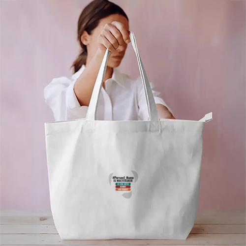 Personalized Humorous Everyday Large Tote Bag Printing for Friend - Everyday Gift