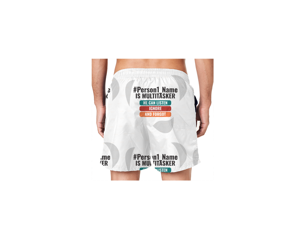 Personalized Humorous AOP Shorts Embroidery for Friend - Everyday Gift