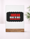 Acrylic Photo Frame | 5x7 Tabletop Display | UV Printed Acrylic & Wood Stand | Personalized Gift & Home Decor | Personalized | Bold | Rebellion | Individuality | Everyday | Empowering - front_1 - mockup 2