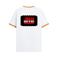 Ringer T-shirt | Unisex | DTG Print | Contrast Trim | Men's, Women's | Personalized | DTG | Bold | Rebellion | Individuality | Everyday | Empowering - back - Mustard yellow off white - mockup 2