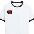 Ringer T-shirt | Unisex | DTG Print | Contrast Trim | Men's, Women's | Personalized | DTG | Bold | Rebellion | Individuality | Everyday | Empowering - right pocket - Black White - mockup 4