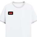 Ringer T-shirt | Unisex | DTG Print | Contrast Trim | Men's, Women's | Personalized | DTG | Bold | Rebellion | Individuality | Everyday | Empowering - right pocket - White Black - mockup 4