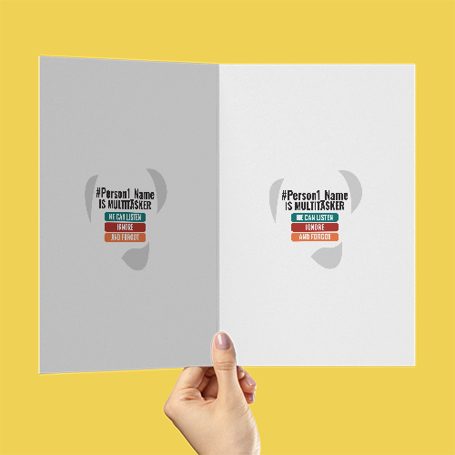 Personalized Humorous Accessory for Friend - Everyday Gift - Greeting Cards Printing Accessory 1886