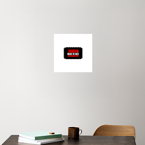 Acrylic Poster | 3mm Glossy Finish | UV Printed | Self-Adhesive Wall Mount | Unisex | Personalized | Bold | Rebellion | Individuality | Everyday | Empowering - front - 8x8Inc - White - mockup 1