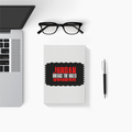 Notebook | A5 | 300 GSM Cover, 70 GSM Pages | 120 Pages, Ruled/Unruled, Soft Binding | Unisex | Personalized | Bold | Rebellion | Individuality | Everyday | Empowering - back - White - mockup 2