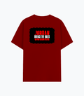 Cotton Stretch T-Shirt | Unisex Adult | 95% Cotton 5% Spandex Blend | 240 GSM, Breathable, Flexible | DTF Print Ready | Personalized | DTF | Bold | Rebellion | Individuality | Everyday | Empowering - back - Red - mockup 2