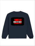Oversized Sweatshirt | Roomy Relaxed Fit | 400 GSM Cotton Blend | Pre-Shrunk Drop Shoulder | Unisex Adult | Personalized | DTG | Bold | Rebellion | Individuality | Everyday | Empowering - back - Navy Blue - mockup 2
