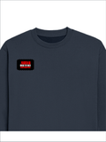 Oversized Sweatshirt | Roomy Relaxed Fit | 400 GSM Cotton Blend | Pre-Shrunk Drop Shoulder | Unisex Adult | Personalized | DTG | Bold | Rebellion | Individuality | Everyday | Empowering - right pocket - Navy Blue - mockup 4