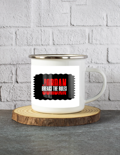 White Enamel Mugs | 11 Oz | Enamel Coated Stainless Steel | Dishwasher Safe, Shatterproof | Unisex | Personalized | Bold | Rebellion | Individuality | Everyday | Empowering - front - mockup 1