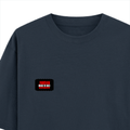 Oversized Standard T-Shirt | Unisex Relaxed Fit | 100% Super Combed Cotton DTG | Soft, Breathable & Durable | Adult | Personalized | DTG | Bold | Rebellion | Individuality | Everyday | Empowering - left pocket - Navy Blue - mockup 3