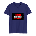 Men's V-Neck T-Shirt | Regular Fit | 180 GSM Bio-Washed Cotton | DTG Print | Durable | Personalized | DTG | Bold | Rebellion | Individuality | Everyday | Empowering - front - Royal Blue - mockup 1