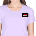 Women's Classic Crew T-Shirt | Regular Fit | 180 GSM Bio-Washed Cotton | DTF Print Ready | Double Stitched, Pre-Shrunk | Personalized | DTF | Bold | Rebellion | Individuality | Everyday | Empowering - left pocket - Lavender - mockup 3