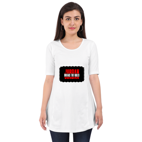 Female Maternity Dress | Regular Fit | Bio-Washed Cotton Blend | Double Stitched Seam | Women | Personalized | DTF | Bold | Rebellion | Individuality | Everyday | Empowering - front - White - mockup 1