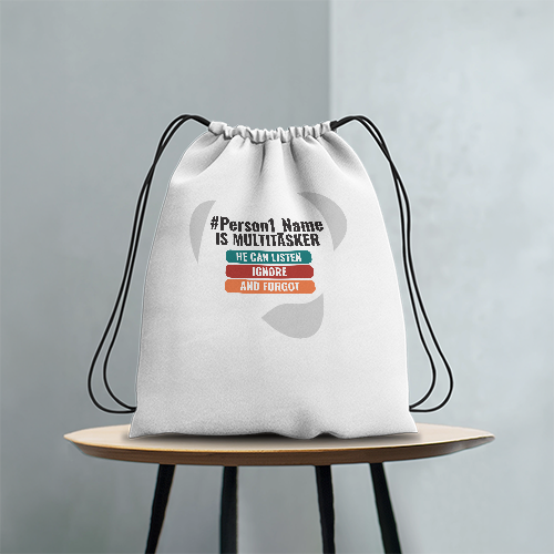 Personalized Humorous AOP Drawstring Bag All Over Printing for Friend - Everyday Gift