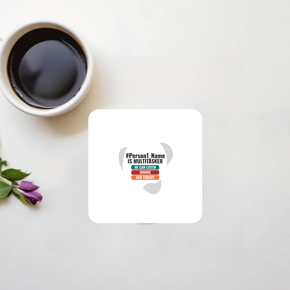 Personalized Humorous Accessory for Friend - Everyday Gift - Acrylic Coaster Printing Square Accessory 1987
