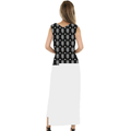 Female Bodycon Dress | Full-Length Skin-Fit | 220 GSM Poly-Spandex AOP | Breathable, Stretchable, Side Slit | Women | Personalized | Modern | Positive Outlook | Everyday | Positive - back - White - mockup 2