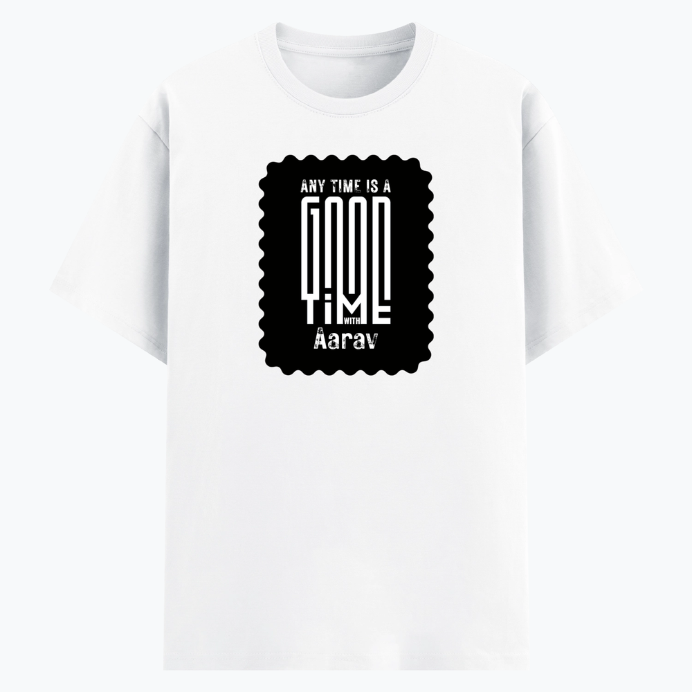 Cotton Stretch T-Shirt | Unisex Adult | 95% Cotton 5% Spandex Blend | 240 GSM, Breathable, Flexible | DTF Print Ready | Personalized | DTF | Modern | Positive Outlook | Everyday | Positive - front - White - mockup 1