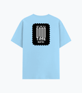 Cotton Stretch T-Shirt | Unisex Adult | 95% Cotton 5% Spandex Blend | 240 GSM, Breathable, Flexible | DTF Print Ready | Personalized | DTF | Modern | Positive Outlook | Everyday | Positive - back - Baby Blue - mockup 2