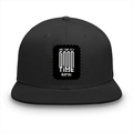 Classic Snapback Cap | Adjustable Fit | Heavy Cotton | Structured Flat Brim | Unisex | Personalized | Embroidery | Modern | Positive Outlook | Everyday | Positive - front - Black - mockup 1