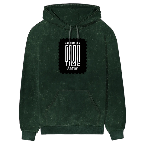 Acid Wash Hoodie | Unisex Regular Fit | 100% Super-Combed Cotton | Pre-Shrunk, Derby Ribbed | Adults | Personalized | DTG | Modern | Positive Outlook | Everyday | Positive - front - mockup 1