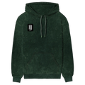 Acid Wash Hoodie | Unisex Regular Fit | 100% Super-Combed Cotton, 300 GSM | Embroidery | Pre-Shrunk, Derby Ribbed Hems & Cuffs | Personalized | Modern | Positive Outlook | Everyday | Positive - right pocket - mockup 4