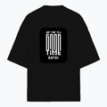 Terry Oversized Tee | Unisex | 260 GSM Terry Cotton Blend | DTG Printed | Ultra-Soft & Breathable | Personalized | DTG | Modern | Positive Outlook | Everyday | Positive - front - Black - mockup 1