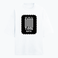 Terry Oversized Tee | Unisex | 260 GSM Terry Cotton Blend | DTG Printed | Ultra-Soft & Breathable | Personalized | DTG | Modern | Positive Outlook | Everyday | Positive - front - White - mockup 1