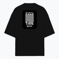 Terry Oversized Tee | Unisex | 260 GSM Terry Cotton Blend | DTG Printed | Ultra-Soft & Breathable | Personalized | DTG | Modern | Positive Outlook | Everyday | Positive - back - Black - mockup 2