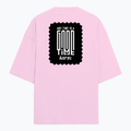 Terry Oversized Tee | Unisex | 260 GSM Terry Cotton Blend | DTG Printed | Ultra-Soft & Breathable | Personalized | DTG | Modern | Positive Outlook | Everyday | Positive - back - Light Baby Pink - mockup 2