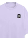 Terry Oversized Tee | Oversized Fit | 260 GSM Terry Cotton Blend | DTF Print Ready | Breathable, Durable, Soft | Unisex Adult | Personalized | DTF | Modern | Positive Outlook | Everyday | Positive - right pocket - Lavender - mockup 4