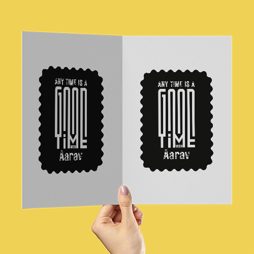 Greeting Card | A5 Folded | Artboard Paper, Digital Print | 4 Pages, Premium Envelope | Unisex | Personalized | Modern | Positive Outlook | Everyday | Positive - front - White - mockup 1