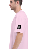 Terry Oversized Tee | Unisex Adult | 260 GSM Terry Cotton Blend | Embroidered | Ultra-Soft & Breathable | Personalized | Embroidery | Modern | Positive Outlook | Everyday | Positive - left sleeve - Light Baby Pink - mockup 5