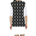 Female T-Shirt Dress | Regular Fit Women's | 180 GSM Spun Poly All-Over Print | Pockets, Folded Neck | Personalized | Modern | Positive Outlook | Everyday | Positive - back - White - mockup 2