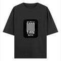 Oversized Standard T-Shirt | Unisex Relaxed Fit | 100% Super Combed Cotton DTG | Soft, Breathable & Durable | Adult | Personalized | DTG | Modern | Positive Outlook | Everyday | Positive - front - Black - mockup 1