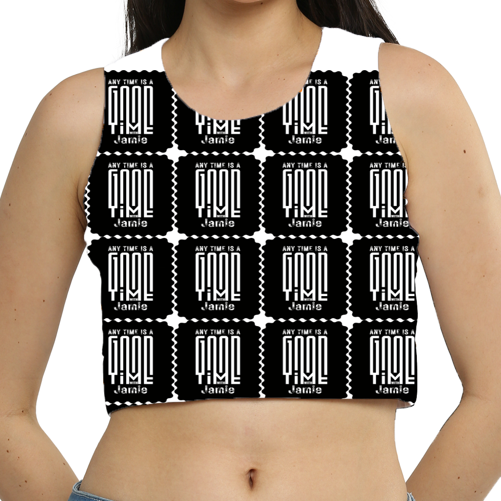 Sports Bra | Women's XS-3XL | Poly-Spandex Blend | All-Over Print | Supportive, Removable Pads | Personalized | Modern | Positive Outlook | Everyday | Positive - front - White - mockup 1