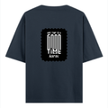 Oversized Standard T-Shirt | Oversized Fit Unisex | 100% Super Combed Cotton Embroidery | Soft, Breathable, Durable | Unisex Adult | Personalized | Embroidery | Modern | Positive Outlook | Everyday | Positive - back - Navy Blue - mockup 2