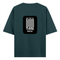 Oversized Classic T-Shirt | Unisex Oversized Fit | 100% Super-Combed Cotton | Embroidery, Pre-Shrunk, Ribbed Neck | Adult | Personalized | Embroidery | Modern | Positive Outlook | Everyday | Positive - back - Petrol Blue - mockup 2