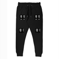 Joggers | Regular Fit Unisex | 260 GSM Fleece Embroidery | Derby Rib & Pockets | Personalized | Embroidery | Modern | Positive Outlook | Everyday | Positive - left pocket - Black - mockup 1