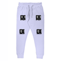 Joggers | Regular Fit Unisex | 260 GSM Fleece Embroidery | Derby Rib & Pockets | Personalized | Embroidery | Modern | Positive Outlook | Everyday | Positive - left pocket - Lavender - mockup 1