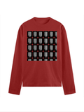 Male Full Sleeve T-Shirt | Regular Fit Men's | 180 GSM Bio-Washed Cotton Blend | DTG Print | Double Stitched Seam, Ribbed Neck | Personalized | DTG | Modern | Positive Outlook | Everyday | Positive - front - Red - mockup 1