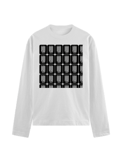 Male Full Sleeve T-Shirt | Regular Fit Men's | 180 GSM Bio-Washed Cotton Blend | DTG Print | Double Stitched Seam, Ribbed Neck | Personalized | DTG | Modern | Positive Outlook | Everyday | Positive - front - White - mockup 1